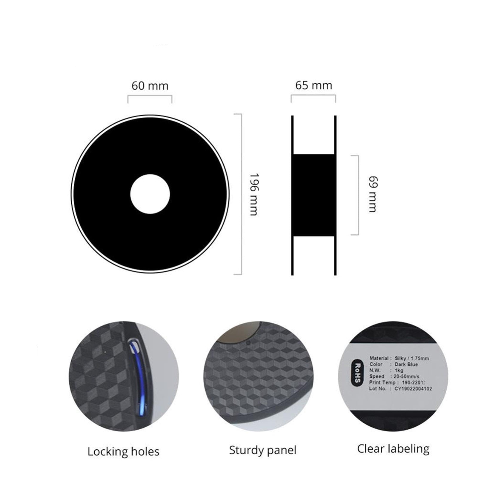 PLA Light Change Color 3D Printer Filament, Dimensional Accuracy +/- 0.05mm, PLA 1KG Spool, PLA 1.75mm for 3D Printer