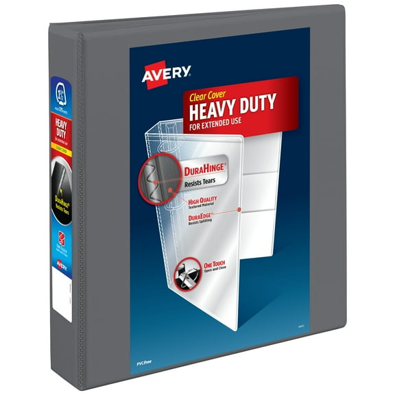 Avery Heavy-Duty View 1.5 inch Binder, Dark Gray (79866)