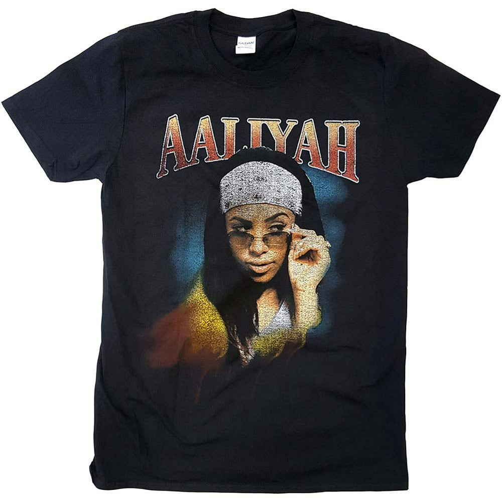 Aaliyah - Aaliyah Men's Trippy Slim Fit T-shirt Black - Walmart.com ...