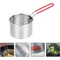 thumbnail image 4 of Solo cesta para freidora, cesta redonda para freír de acero inoxidable de 18*10cm, resistente al calor para freír patatas fritas y cocinar fideos, 4 of 5