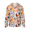thumbnail image 1 of Balery Cute Chickens Sudadera ligera de manga larga con capucha y protección solar UPF 50+ para hombre y mujer, ideal para pesca y running-Small, 1 of 7