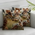 thumbnail image 3 of Unique Style Square Twin Sides Cute Giraffe A Family Throw Pillowcase Zippered Pillow Cover, 3 of 7
