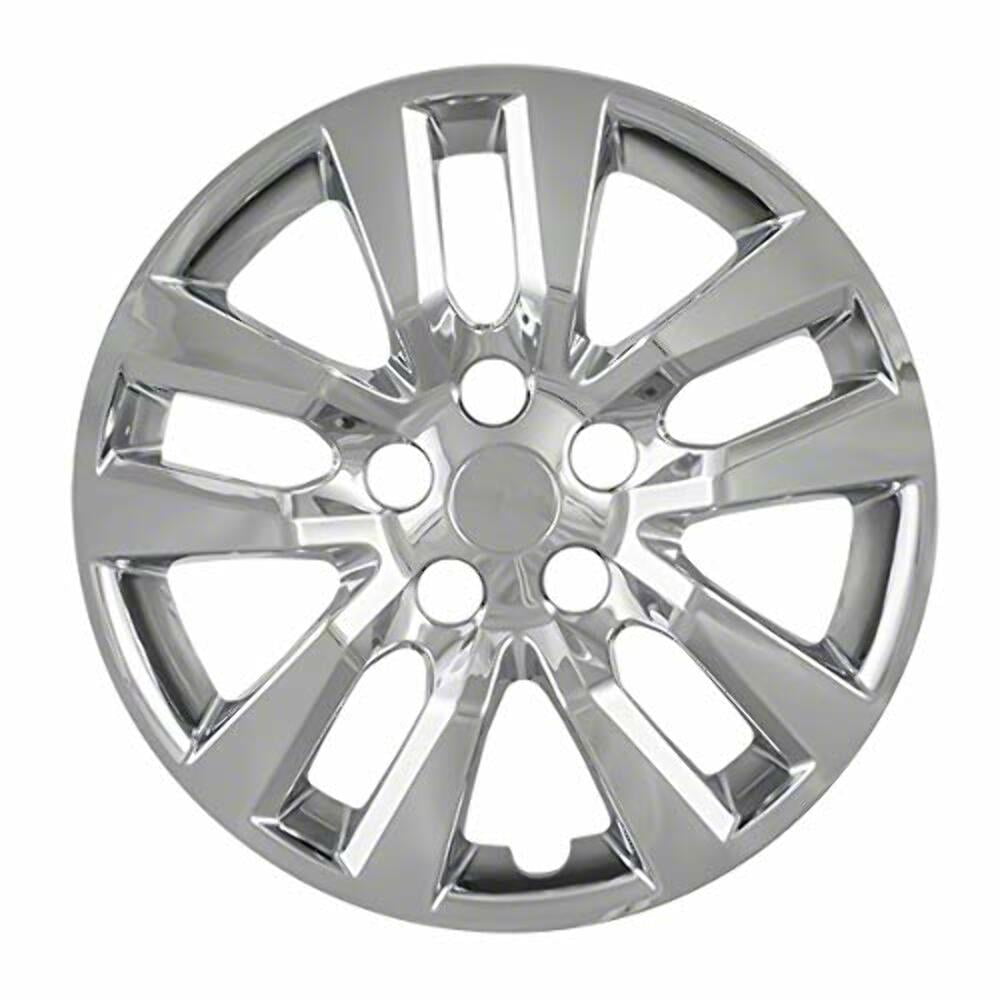 Fuel Rider Set of 4 16 inch Chrome Snap-On Hubcaps With 10 Spoke Compatible With 2013-2018 Nissan Altima Standard Steel Wheel Covers