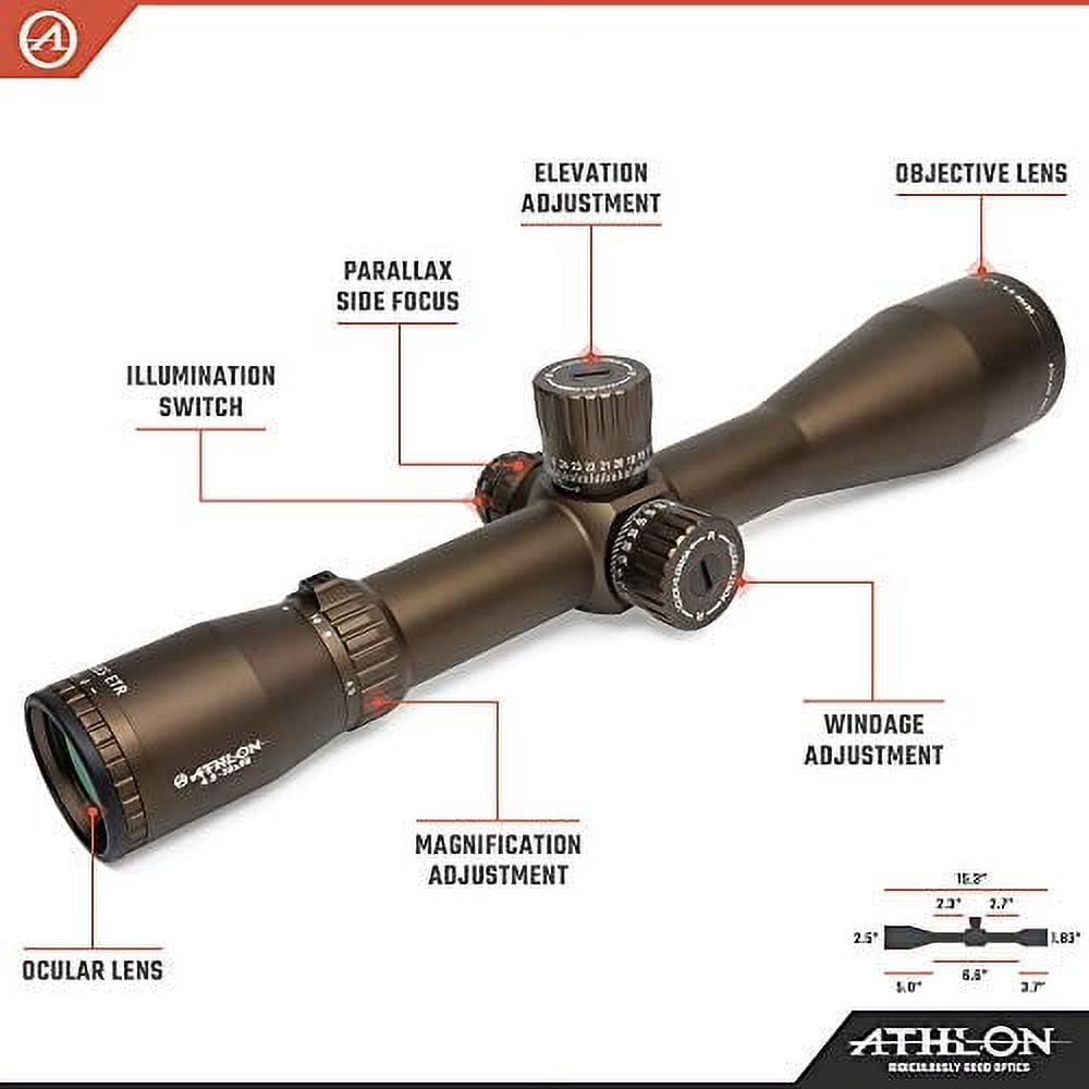 Athlon Optics Ares ETR Rifle Scope 4.5-30x 56mm Illuminated APLR2 MOA Reticle Brown