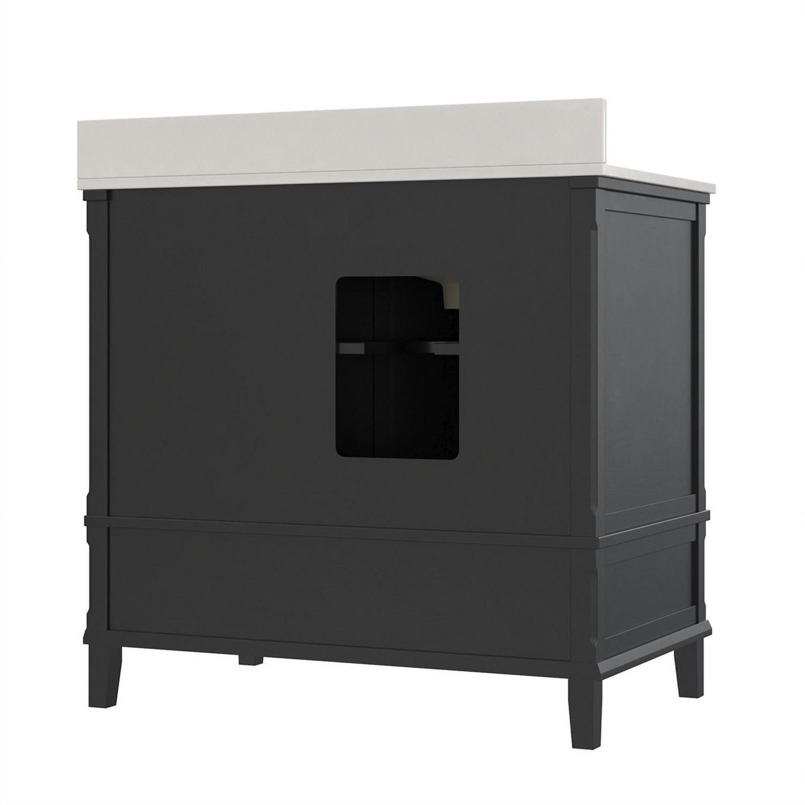 DHP Otum 36 Inch Bathroom Vanity with Sink, Black