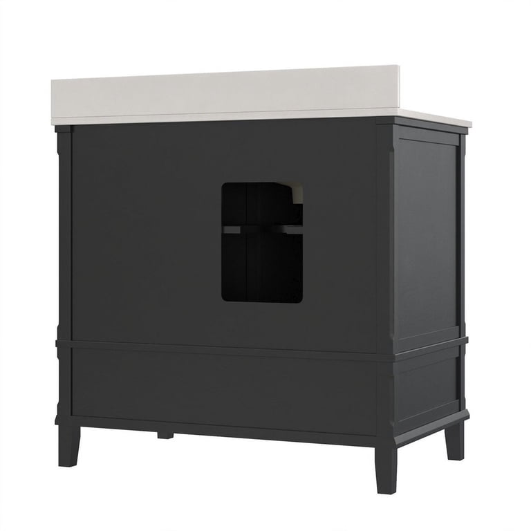 DHP Otum 36 Inch Bathroom Vanity with Sink, Black - Walmart.com