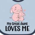 thumbnail image 4 of Inktastic Pink Piggies My Great Aunt Loves Me Boys or Girls Baby Bib, 4 of 4