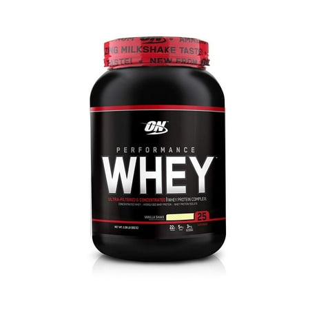 Nutrition Performance Center Optimum Nutrition Performance Whey Protein Powder, Vanilla Shake, 22g Protein, 2.09 Lb ()