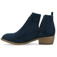 thumbnail image 3 of Journee Womens Rimi Pull On Stacked Heel Booties, Widths Available, 3 of 9