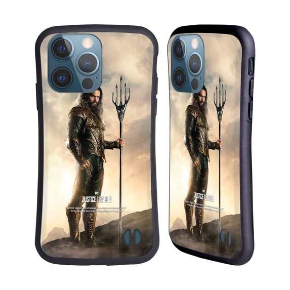 Head Case Designs Officially Licensed Justice League Movie Character Posters Aquaman Hybrid Case Compatible with Apple iPhone 13 Pro