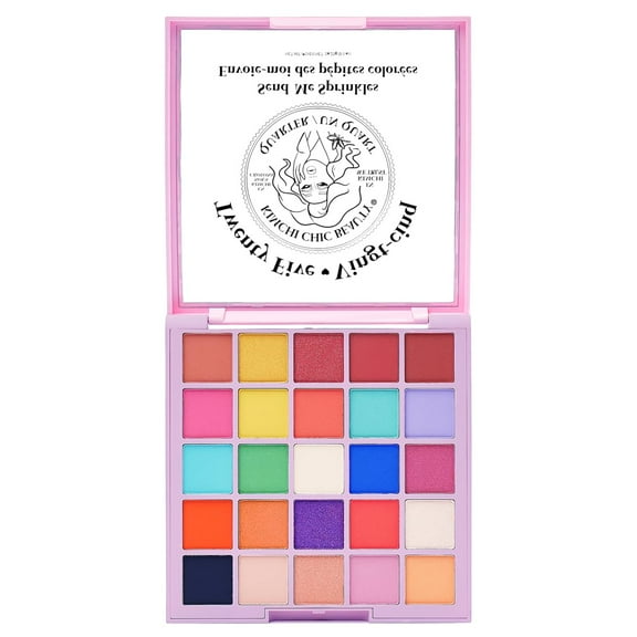 KimChi Chic Beauty Twenty Five Eyeshadow Palette, 01 Send Me Sprinkles, 25 Pigmented Rainbow Shades, 0.5 oz