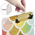thumbnail image 4 of FMSHPON Mermaid Gold Glitter Clipboard Hardboard Wood Nursing Clip Board and Pull for Standard A4 Letter 13x9 inches, 4 of 7