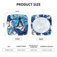 thumbnail image 5 of Honeii Blue and White Butterflies Print Square Cushion Cover with Elastic Band & Ties,Sofa Cushion Covers,Furniture Protector for Living Room,Washable Sofa Seat Slipcover-Six Piece, 5 of 7