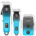 thumbnail image 2 of LQT Professional 3-in-1 Men's Grooming Kit,Hair Clipper, Trimmer &  Shaver Set with LED Display, Complete Haircut&Beard Grooming System for Men,Ideal for Home & Salon Use,Perfect Gift for Men(blue), 2 of 7