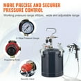 thumbnail image 6 of KFFKFF Spray Paint Pressure Pot Tank 10L/2.5gal 1.5mm+4.0mm Nozzles Dual SprayGun, 6 of 10