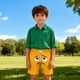 thumbnail image 5 of Pantalones cortos de playa para niños y niñas, de color liso, con estampado de expresión, transpirables y con bolsillos, para verano, 5 of 6