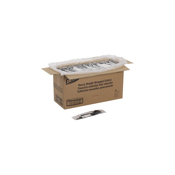 Dixie Polystyrene Cutlery Set Heavy-Weight Black 250/Carton (CH56NSPC7)