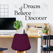 Angle View: RoomMates Dream Believe Discover Peel and Stick Wall Decals