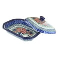thumbnail image 2 of Blue Rose Polish Pottery Blush Bouquet Medium Covered Baker, 2 of 2