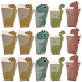 thumbnail image 4 of KAKOWELY 24 bolsas de palomitas de maíz con diseño de dinosaurio de dibujos animados, portátiles, de papel, resistentes a la grasa., 4 of 4