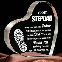 Acrylic Keepsake Gifts for Stepdad: From Daughter/Son, Great for Christmas, Father's Day, Graduation, etc.