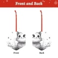 thumbnail image 2 of Naloa Cute Cat Meadow Sketch Acrylic Santa Tree Decorations Christmas Hanging Pendant for Christmas Winter New Year Party Hanging Decorations-Hexagon, 2 of 7
