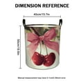 thumbnail image 2 of Cherry Delight on Pink Bow Print Extra Large Foldable Laundry Basket  Stylish  Easy to Use for Bedroom Bathroom  Laundry Room  Oxford Fabric Storage Bin, 2 of 9