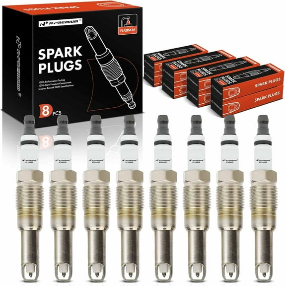 A-Premium Double Iridium Spark Plug Compatible with Ford F-150 2004-2008, F-250/F-350 Super Duty Expedition 2005-2008 & Lincoln Navigator 2005-2008, Mark LT 2006-2008, 5.4L, Pack of 8