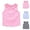 Pink, variant on CYRBOKO Toddler Girls Summer Tank Tops, Casual Sleeveless Cotton Printed Sleeveless T-shirts Pink Size 2 T
