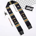 thumbnail image 3 of Jiibva Double Layered Tassel Black Shawl Satin Graduation Ribbon Logo Adult Etiquette Scarf Honor Shoulder Strap, 3 of 7