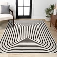 thumbnail image 4 of JONATHAN Y SCANDINAVIAN 5 x 8 Area Rug, Freya Arch Stripe Monotone - Black/White, SCN106B-5, 4 of 7