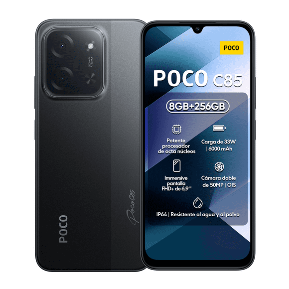 Smartphone Xiaomi Poco C85 Dual 256GB 8RAM Negro