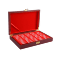 thumbnail image 1 of 300 Pcs Wood Coin Protection Display Box Storage Case Holder Round Box Commemorative Collection Box, 1 of 7