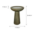 thumbnail image 4 of 24.4"H Concrete Bird Bath for Outdoors - Pedestal Bird Bath for Patio, Yard and Garden Decor, 4 of 10