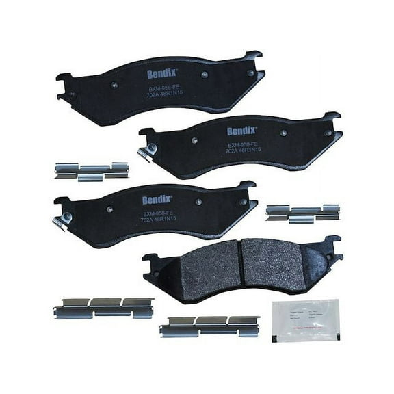 Rear Brake Pad Set - Compatible with 2001 - 2008 Dodge Ram 2500 2002 2003 2004 2005 2006 2007