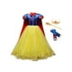 thumbnail image 2 of Disfraz Y Accesorios De Cosplay De Personajes De Cuentos De Hadas, Vestido De Princesa Con Capa De Manga Abullonada Para Niñas, Trajes De Vestir Para Niños Para Fiestas De Navidad, Halloween Y Cumplea, 2 of 4