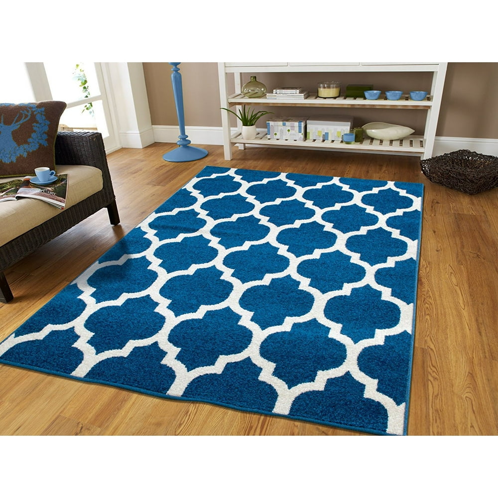 Luxury Moroccan Trellis Area Rugs on Clearance 5x7 Blue Area Rugs For