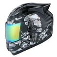 thumbnail image 5 of 1Storm Motorcycle Bike Full Face Helmet Mechanic HJDJ11 + Motorcycle Bluetooth Headset: Skull Black, 5 of 6