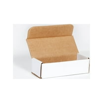 6 x 2 1/2 x 2 3/8" White Corrugated Mailer Boxes Essential Packing, Moving, Shipping Supplies ECT-32|50 Pack