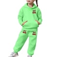 thumbnail image 7 of Tfken Girls Child Toddler Outfit Sets Comfy Soft Holiday Daily Girls Hoodie Sweatshirts With Pants Set Winter Comfortable Bowknot Graphic Children Lightweight Outfit Size 2-3 Years, 7 of 7
