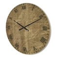 thumbnail image 3 of Designart 'Vintage Old Paper Style' Farmhouse Wood Wall Clock, 3 of 5