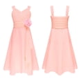 thumbnail image 5 of Yartina Flower Girls Dress Kids Sleeveless Ruffle Chiffon Dress Wedding Party Prom Pink 6, 5 of 6
