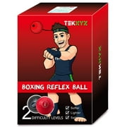 TEKXYZ Boxing Reflex Ball, 2 Difficulty Levels Boxing Ball with Headband, Softer Than Tennis Ball, Perfect for Reaction, Agility, Punching Speed, Fight Skill and Hand Eye Coordination Trai