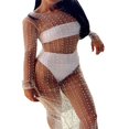thumbnail image 3 of Robes Longues Maxi Transparentes avec Perles et Strass pour Maillot de Bain Femme Aguichant, 3 of 4