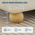 thumbnail image 6 of IdealHouse Twin Size Teddy Fleece Low Profile Cloud Bed Frame, Upholstered Platform, Solid Wood Legs, No Box Spring, Noise-Free, Easy Assembly, Cream, 6 of 8