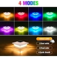 Solar Fence Post Cap Light Outdoor Waterproof RGB Color Changing Modes
