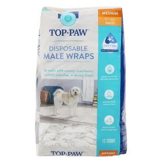 Top Paw Disposable Male Wrap Medium