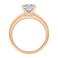 thumbnail image 3 of GEMOUR Rose Gold Plated Sterling Silver 2 ct Princess Cut Cubic Zirconia Solitaire Ring, Size 10, 3 of 4