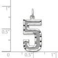 thumbnail image 2 of 14K White Gold Charm Pendant Themed 5 Diamond-Cut 25 mm 11, 2 of 3