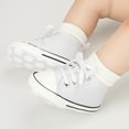 thumbnail image 3 of Kannior Baby Girls Boys Canvas Shoes Soft Sole Newborn Casual High-Top Ankle Sneakers First Walkers 3-18 Months, 3 of 7